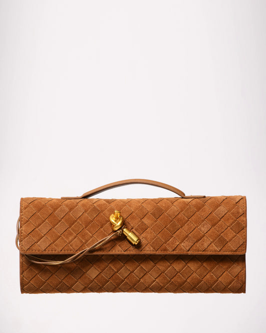 Andiamo Clutch Cuoio Velvet
