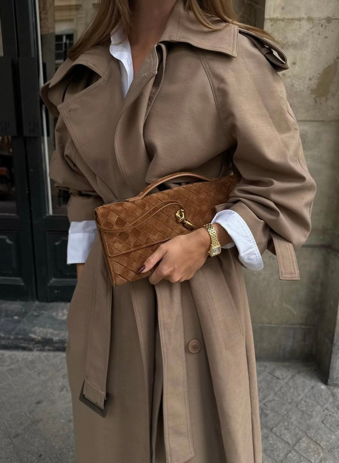 Andiamo Clutch Cuoio Velvet