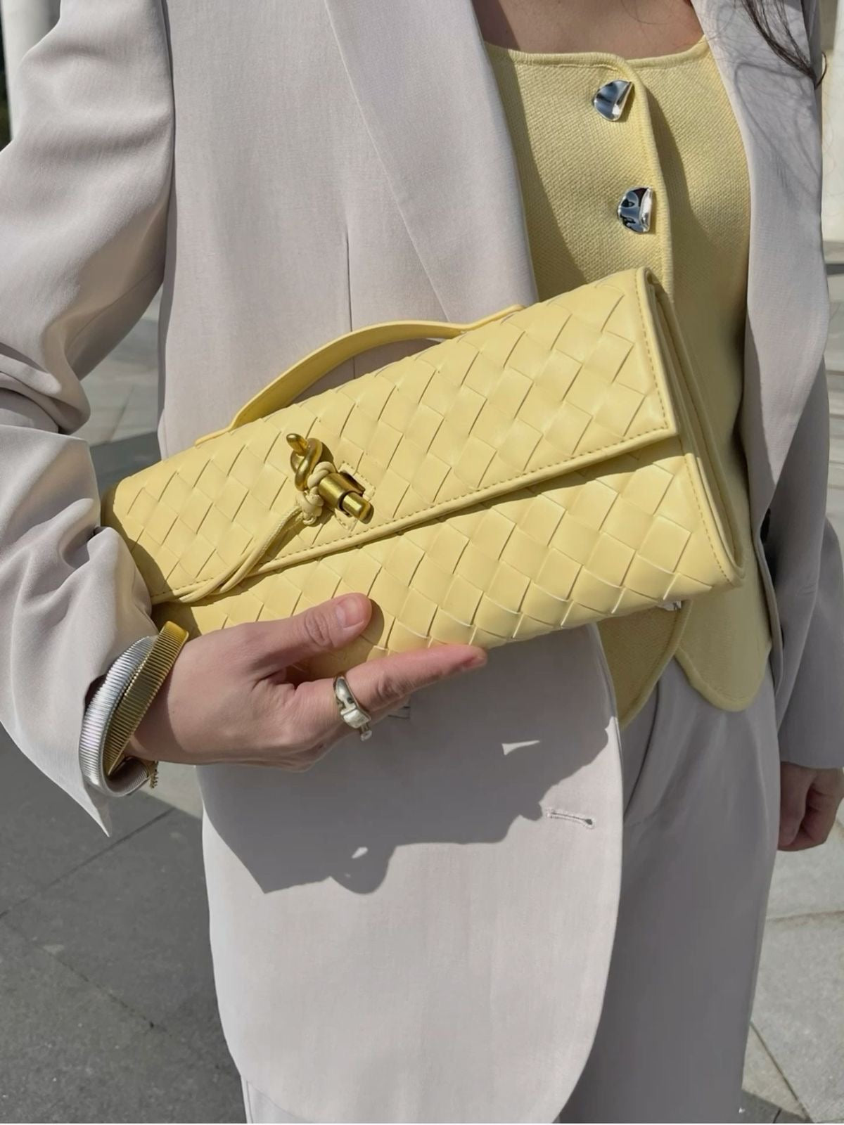 Andiamo Clutch Giallo Limone