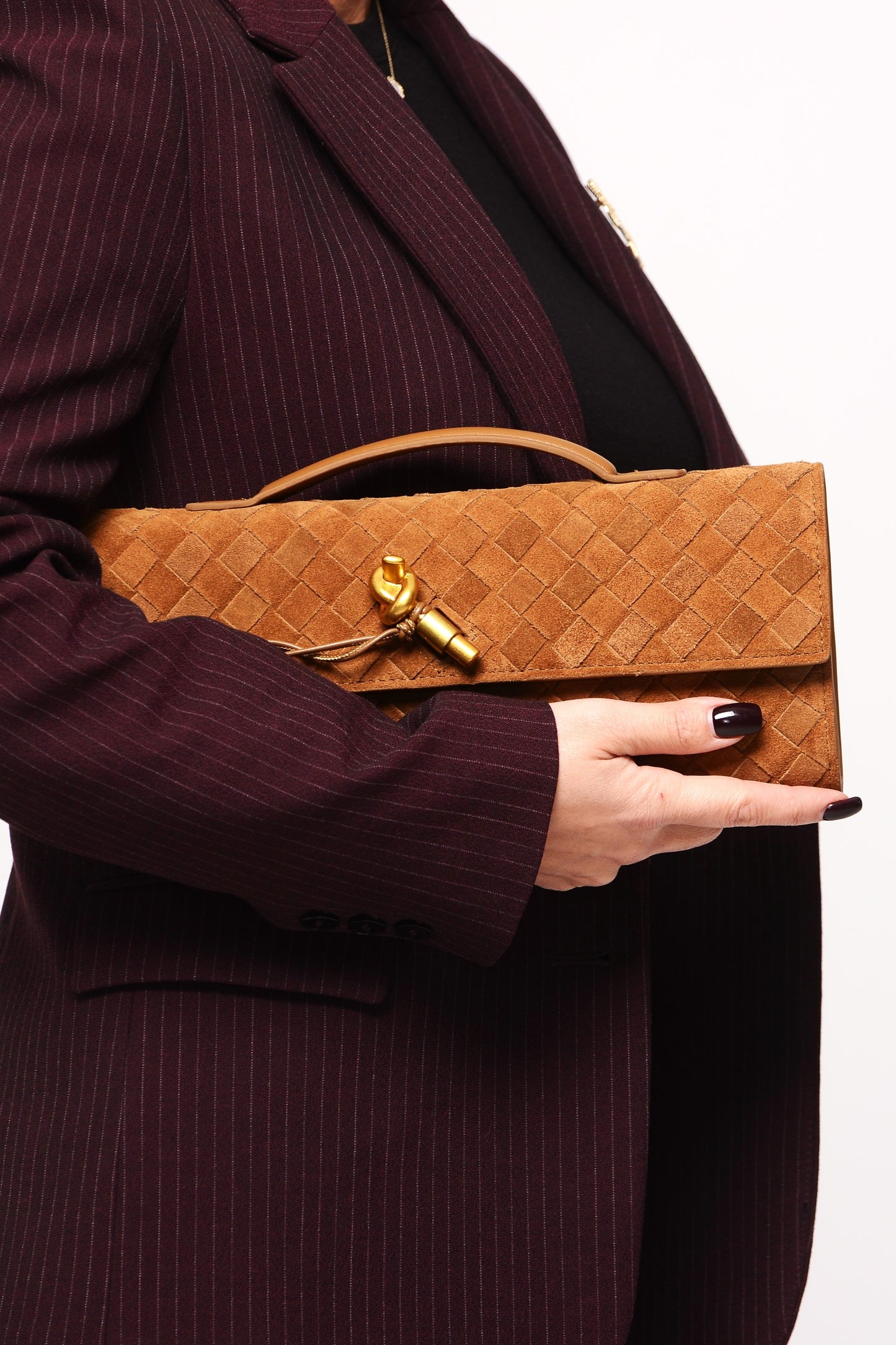 Andiamo Clutch Cuoio Velvet